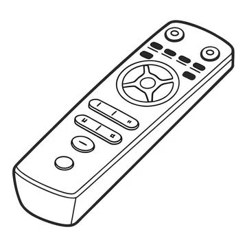 Minimal Remote Control Design Isolated on White Stock Illustration