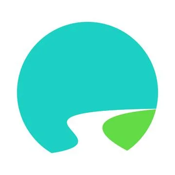 Minimal River Symbol Vector Design Stock Illustration