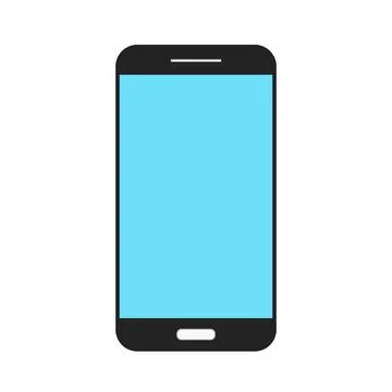 Minimal Round Corner Smartphone Mobile Icon Illustration Technology Clip Art Stock Illustration