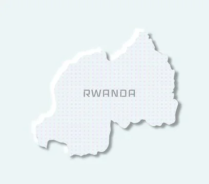 Minimal Rwanda map Stock Illustration