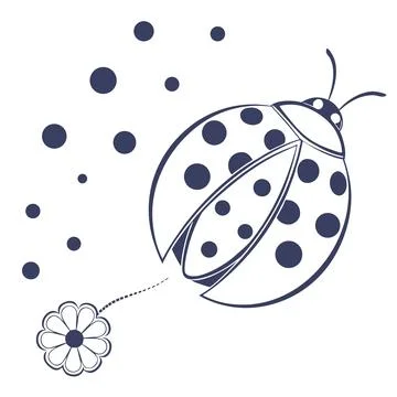 Minimal Scattered Polka Dot Pattern Icon - Elegant Vector Design Stock Illustration