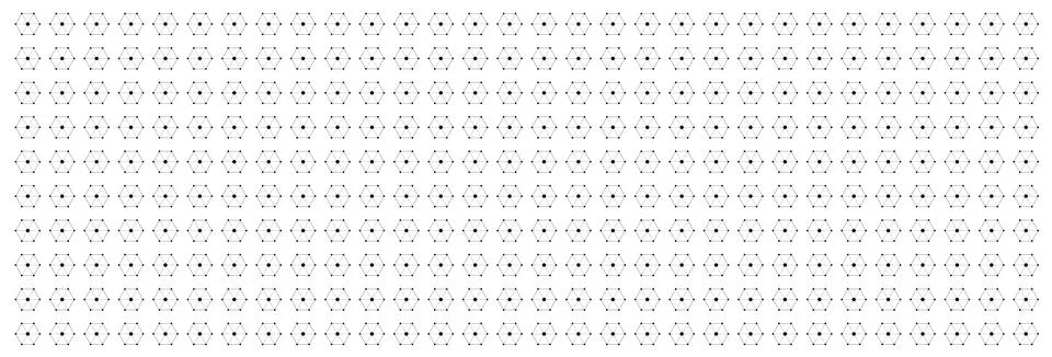 Minimal Sci-Fi Hexagon Grid Pattern Vector Stock Illustration