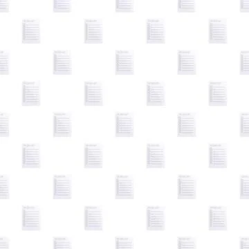Minimal seamless background pattern with to do list sheets Stock Illustration