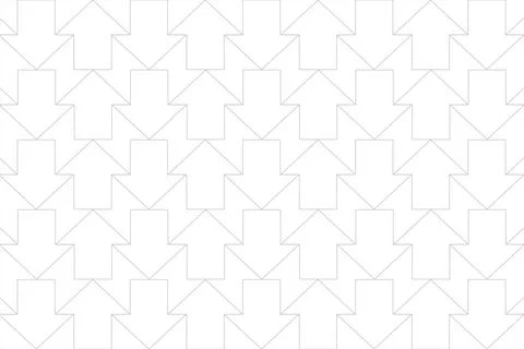 Minimal seamless vector pattern with geometric arrows in a light gray Illustrazione stock