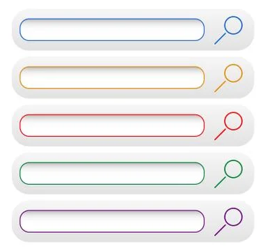 Minimal search bars, search button Illustrazione stock