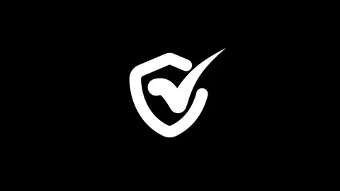 Minimal Security Checkmark Symbol Animation, Symbolizing security and approva Stock Footage 307720485