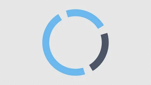 Minimal segmented UI loading ring overlay with alpha channel Vídeos de archivo 330384073
