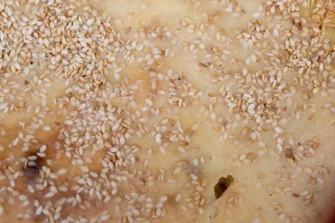Minimal sesame texture background image with uniform seed distribution and so Stock Photos
