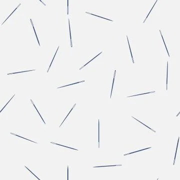 Minimal sewing needle vector seamless pattern 스톡 일러스트