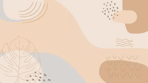 Minimal shape hand draw abstract background template elements modern.Applicab Stock Illustration