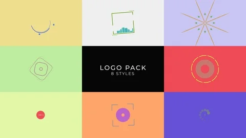 Minimal Simple Flat Logo Reveal Pack Stock After Effects