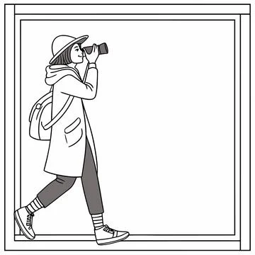 Minimal Simple Frame Set for Social Posts (White Background) Stock Illustration