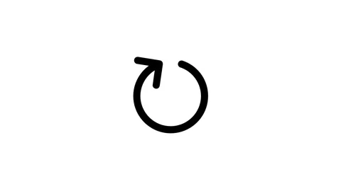 Minimal single arrow refresh animation on a white background.Clean circular.. 库存影片 341516272