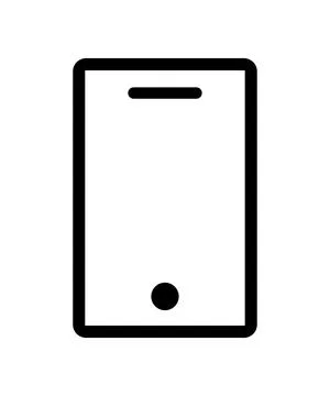 Minimal Smartphone Icon Line Vector Illustration Stock Illustration