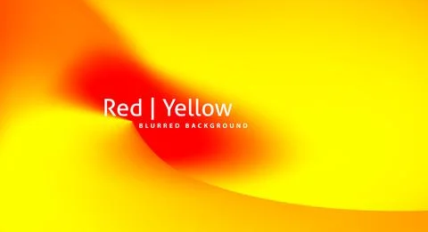 Minimal smooth background with gradient. Template with red spot on yellow. Ve Stock Illustration