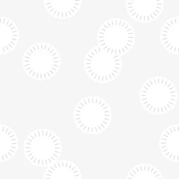 Minimal snowflakes. Abstract seamless pattern with overlapping white circles Stock Illustration