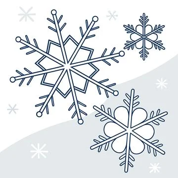 Minimal Snowflakes Geometric Pattern (1) Stock Illustration