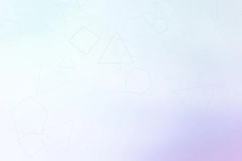 Minimal soft geometric outlines float over a pastel gradient backdrop, crea.. Ilustração Stock