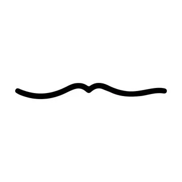 Minimal soft peak decorative divider vector illustration with elegant curves. 库存插图