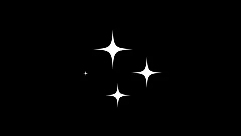Minimal sparkle star animation video Stock Footage 330498631