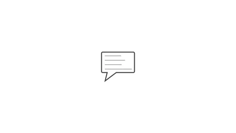 Minimal Speech Bubble Communication Design Stock Footage 332468273