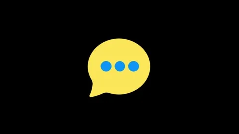 Minimal Speech Bubble Illustration with Simple Yellow and Blue Design Stock Footage 341917805