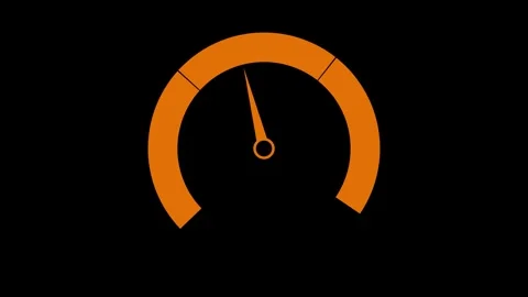Minimal Speedometer Gauge Animation Showing Speed Increase animation Stock Footage 336912273