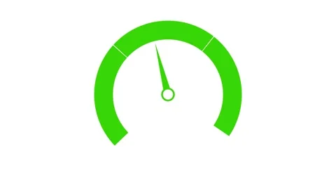 Minimal Speedometer Gauge Animation Showing Speed Increase animation Stock Footage 336912298