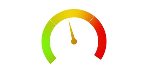 Minimal Speedometer Gauge Animation Showing Speed Increase animation Stock Footage 336912311