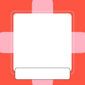 Minimal Square Frame Background Template  Simple Geometric Border Design Stock Illustration