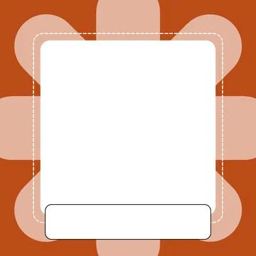 Minimal Square Frame Background Template  Simple Geometric Border Design Illustrazione stock