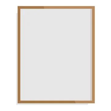 Minimal square frame with brown border and blank white space, perfect for m.. Stock Illustration