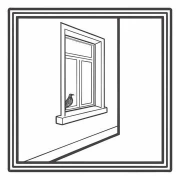 Minimal Square Frame Set with Inner Padding (White) Stock Illustration