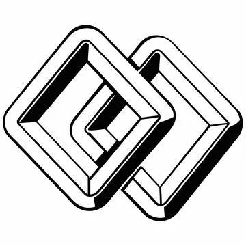 Minimal Startup Logo Concept with Abstract Geometric Modern Design Stock Illustration