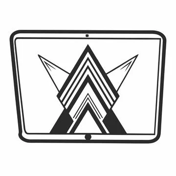 Minimal Startup Logo Concept Abstract Geometric Icon Stock Illustration