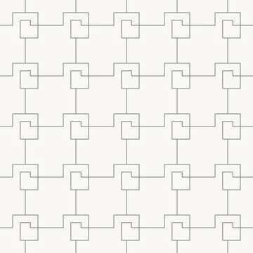Minimal stepped square chain seamless pattern in line design, geometric 스톡 일러스트