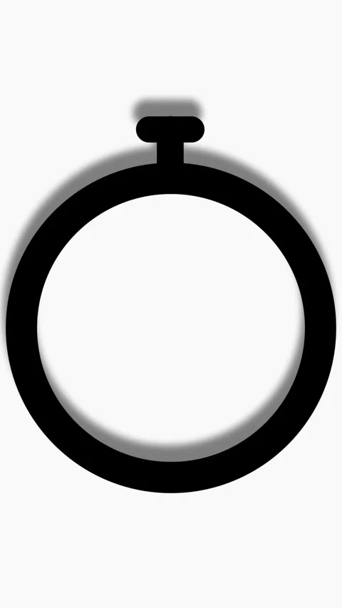 Minimal stopwatch timer icon on light background. Minimal stopwatch timer c.. Stock Footage 345719764
