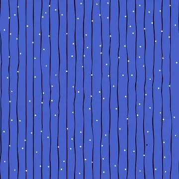 Minimal Stripe Seamless Pattern With Dots Handdrawn Lines Rustic Vector Doo.. 스톡 일러스트