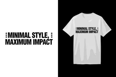 Minimal style maximum impact typography t-shirt with decorative star symbol.. Stock Illustration