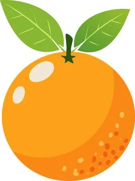 Minimal style whole orange featuring a glossy surface and small dots for te.. Illustrazione stock