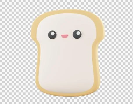 Minimal stylize bread model Stock Illustration