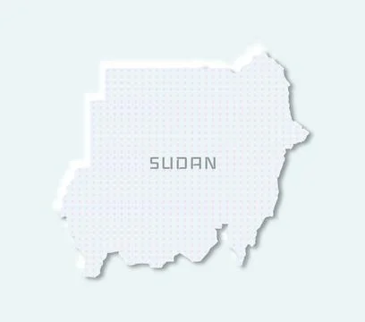 Minimal Sudan map Stock Illustration