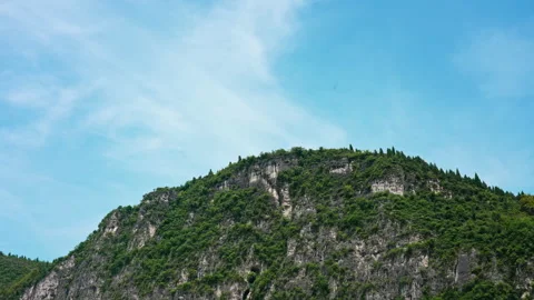 Minimal Summer Mountain Peaks and Ridges 4K Timelapse Stock Footage 320816744