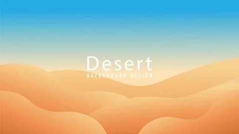 Minimal sunny desert vector illustration. Wavy shape with soft earthtone co.. 스톡 일러스트