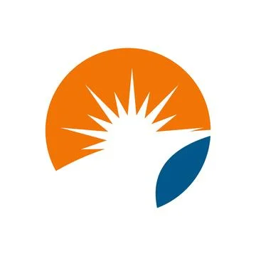 Minimal Sunrise Icon Vector Design Stock Illustration