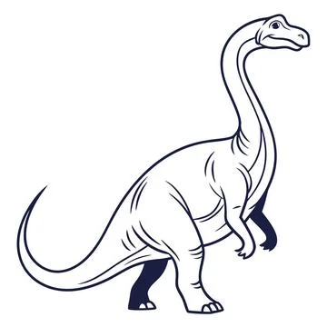 Minimal T-Rex Dinosaur Flat Vector Illustration Stock Illustration
