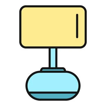 Minimal table lamp providing modern interior lighting Stock Illustration