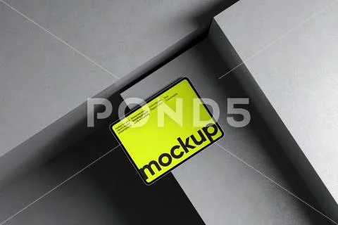 Minimal Tablet Mockup Presentation Scene PSD Template