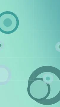 Minimal teal abstract circles pattern with soft gradients and clean grid li.. Illustrazione stock