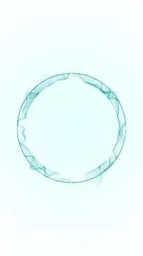 Minimal teal particle circle on light background, clean abstract dotted rin.. Illustrazione stock
